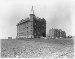 Theological Hall (later Bennett Hall). The building was demolished.[62]