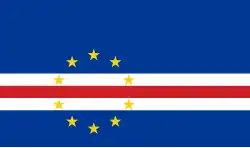 Flag of Cape Verde , (three filets argent and gules)
