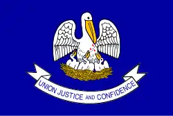 Flag of Louisiana before second standardization, (May 7, 2006 – November 22, 2010)