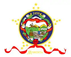 Flag of Minnesota, (obverse, February 28, 1893 – August 1957)