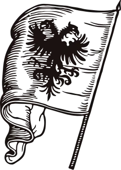 Flag of Skanderbeg by Hieronymus Henninges (1598)