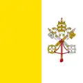 Flag of Vatican City , — the aspect ratio was defined as 1:1 in Article 23 of the 2023 Fundamental Law of Vatican City State — square-shaped — the prior flag of 2001→2023 was, but did not have to be square-shaped.