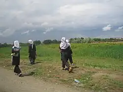 School girls in a rural area of Parwan