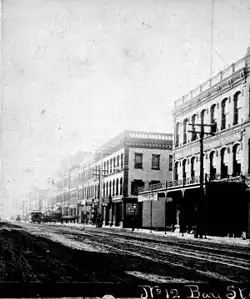 The Florida Times-Union (far right) in the 1880s