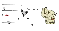 Location of Brandon in Fond du Lac County, Wisconsin.