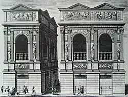 The Fontaine des Innocents was built in 1549 to welcome King Henry II on his solemn entry to Paris. Parisians could fill vessels with water from the ornamental spouts at street level. (17th-century engraving by Perelle.)
