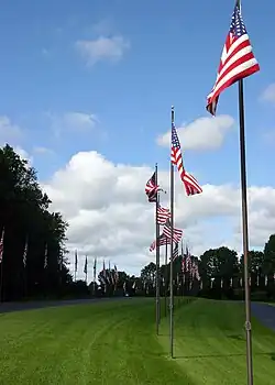 Avenue of Flags at Fort Custer National Cemetery near Augusta, Kalamazoo County