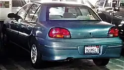 1996–1998 Pontiac Grand Am sedan (rear view)