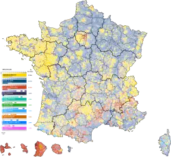 Results of the first round by municipality