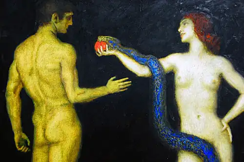 Adam and Eve by Franz Stuck, 1920