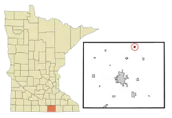 Location of Geneva, Minnesota
