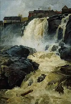 The Waterfall Haugfossen 1883