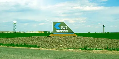 A view of the entrance to Colorado Air and Space Port
