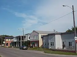Buildings along Front Street