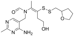 Skeletal formula of fursultiamine