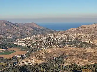 The view of the town from Araşa Mountain, located to the southwest