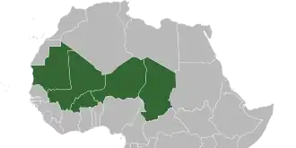 Map of G5 Sahel member states