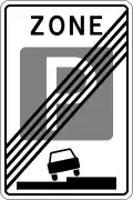 End of parking zone