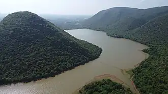 Gambheeram reservoir aerial view