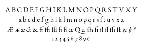 Great Primer type (c. 18 pt) by Claude Garamond