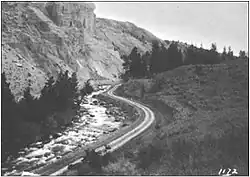 Lower Gardner River road, 1912