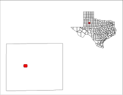 Location of Post in Garza County, Texas