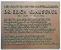 Klausener Memorial Plaque in Keithstrasse 8, Schöneberg, Berlin