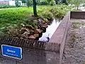 The Gender as it passes under a bridge in the old village centre of Veldhoven proper. View is to the west (upstream).