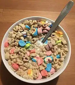 Frosted Toasted Oat Cereal with Marshmallows (Lucky Charms from General Mills)