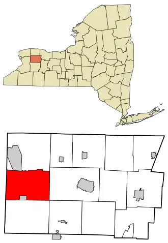 Location in Genesee County and the state of New York