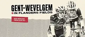 Event poster with previous winners Jolien D'Hoore and Mads Pedersen