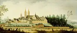 View of Egmond Abbey, by Claes Jacobsz van der Heck (1638), Rijksmuseum Amsterdam