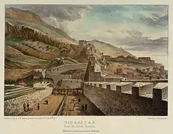 Landport Front defences as seen from the North Bastion in 1828