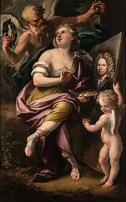 Allegory of Painting with self-portrait of the artist