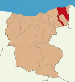 Map showing Görele District in Giresun Province