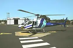 Helicopter at Gladstone Airport in Queensland, Australia.