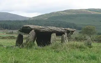 The nearby Wedge tomb at Glantane