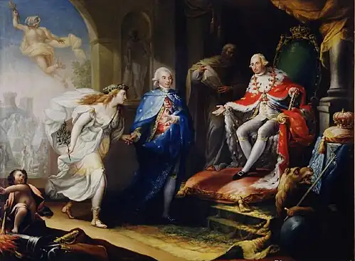 Godoy Presenting Peace to King Carlos IV, 1796