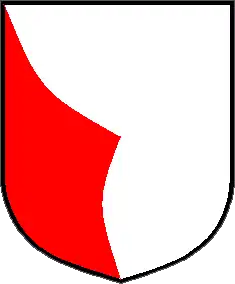 a gore—Argent, a gore gules