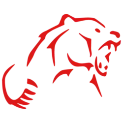 Red outline of a Grizzly bear