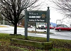 Welcome signage off Brambleton Avenue