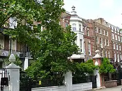 Exterior of rather grand town-houses