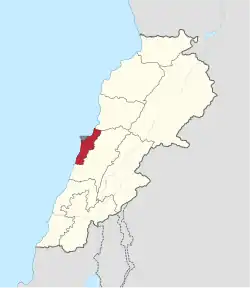 Location of Greater Beirut