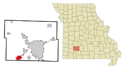 Location of Republic, Missouri
