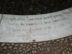 Grotto text, a quotation from Pope