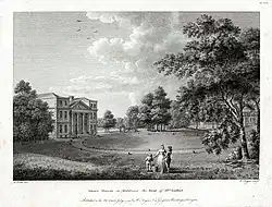 Engraving of Grove House by W. Wade, 1792