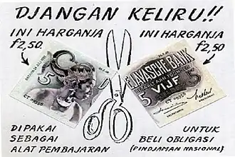 Caricature of the Sjafruddin Cut