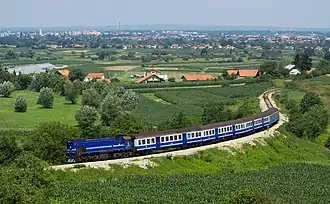 A passenger train in Croatia