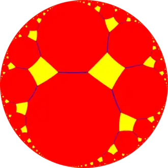 Truncated order-4 apeirogonal tiling
