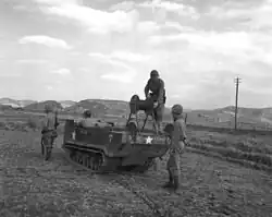 M29 Weasel of First Marine Division communication section in Korean war